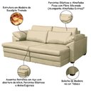 Ver imagem 3 de Sofá Decorativo Sala de Estar Marselha Retratil Manual 4 Lugares 250cm Couro Tiza - Mozzelar