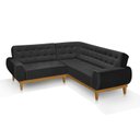 Ver imagem 2 de Sofá de Canto 5 Lugares Suede Linha Preto