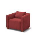 Ver imagem 2 de Poltrona Decorativa Helena Suede Bordo - Inova Decorações