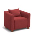 Ver imagem 1 de Poltrona Decorativa Helena Suede Bordo - Inova Decorações