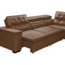 Sofá 5 Lugares Canto Retrátil e Reclinável Chaise e 2,80 X 2,20 M Sttilo Marrom512 - Megasul - 5