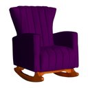 Ver imagem 2 de Kit 2 Poltrona Decorativa Melinda Balanço Veludo Roxo - Fm