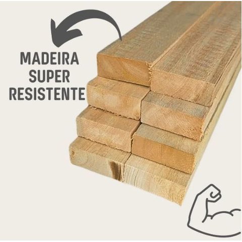 Kit 12 Ripas / Sarrafos de Eucalipto 5x2x100 Cm – Aparelhado