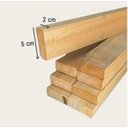 Ver imagem 2 de Kit 12 Ripas / Sarrafos de Eucalipto 5x2x100 Cm – Aparelhado