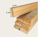 Ver imagem 2 de Kit 12 Ripas / Sarrafos de Eucalipto 5x2x100 Cm – Aparelhado
