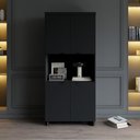 Ver imagem 6 de Armário Alto Estante para Escritório com 4 Portas e Prateleiras 80 x 45 x 160 cm F5 Office