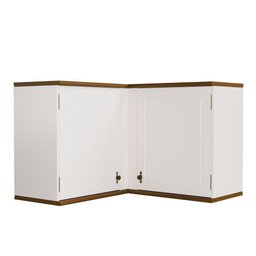 Aéreo Retrô Canto 2p Off White-nogueira Armário Cozinha - 1