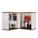 Ver imagem 2 de Aéreo Retrô Canto 2p Off White-nogueira Armário Cozinha