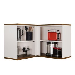 Aéreo Retrô Canto 2p Off White-nogueira Armário Cozinha - 2