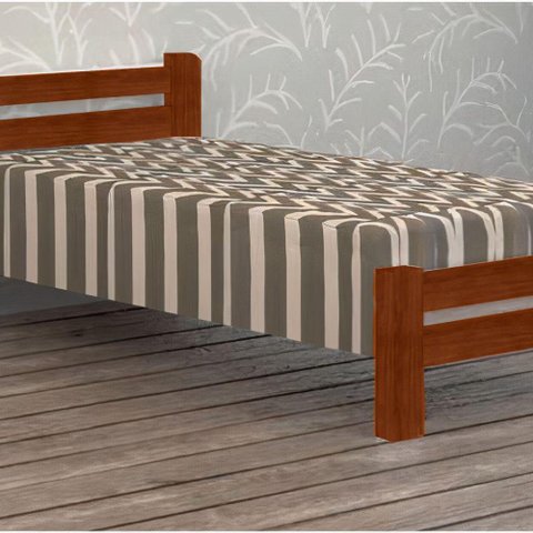 Cama de Solteiro Itália de Madeira Angelim Mel