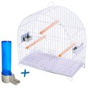 Ver imagem 1 de Kit Gaiola Canário Malha Fina Arco N03 com Bebedouro Pássaro