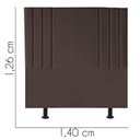 Ver imagem 3 de Cabeceira Cama Box Solteiro Estofada Grécia 140 Cm Suede:marrom