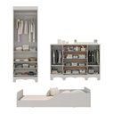 Ver imagem 5 de Quarto Infantil Completo com Minicama Montessoriana Dengo Multimóveis MP4879 Off White