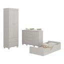 Ver imagem 2 de Quarto Infantil Completo com Minicama Montessoriana Dengo Multimóveis MP4879 Off White