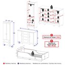 Ver imagem 4 de Quarto Infantil Completo com Minicama Montessoriana Dengo Multimóveis MP4879 Off White