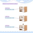 Ver imagem 6 de Berço com Colchão Suporte Mosquiteiro Life 100% MDF Marrom/Branco/Madeirado Ypê