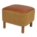 Ver imagem 1 de Puff Decorativo Verso 45x51 cm Pes Madeira Linho Color Trend e Courino Tca 219 Tcs 727 Moll