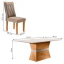 Ver imagem 3 de Conjunto Sala de Jantar Mesa Jade 6 Cadeiras Vegas Cel Móveis