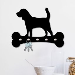 Porta Chaves de Parede 6mm Canino MDF:PRETO - 1