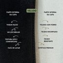 Ver imagem 3 de Kit 2 Capas para Almofada Drapeada em Veludo Retangular Preto