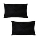 Ver imagem 1 de Kit 2 Capas para Almofada Drapeada em Veludo Retangular Preto