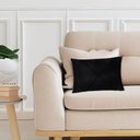 Ver imagem 2 de Kit 2 Capas para Almofada Drapeada em Veludo Retangular Preto