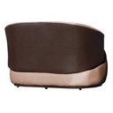 Ver imagem 4 de Kit 1 Poltrona 1 Namoradeira e 1 Puff Grande Design Orgânico Beatriz Veludo Composê Corino Marrom - 