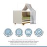 Berço Mini Cama 100% MDF com Colchão Flocos - 12