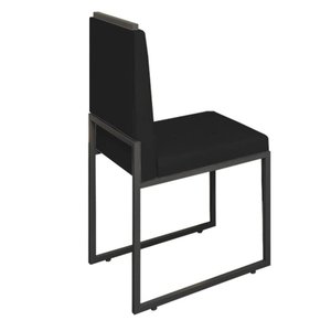 Cadeira Sala Jantar Barcelona – Base Preta:preto