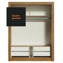 Ver mais imagens de Guarda-roupa Solteiro Madesa Dallas Plus 2 Portas de Correr 4 Gavetas - Rustic/branco