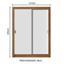 Ver imagem 4 de Guarda-roupa Solteiro Madesa Dallas Plus 2 Portas de Correr 4 Gavetas - Rustic/branco