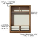 Ver imagem 6 de Guarda-roupa Solteiro Madesa Dallas Plus 2 Portas de Correr 4 Gavetas - Rustic/branco