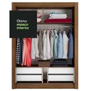 Ver imagem 7 de Guarda-roupa Solteiro Madesa Dallas Plus 2 Portas de Correr 4 Gavetas - Rustic/branco