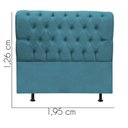 Ver imagem 3 de Cabeceira Estofada Cama Box King 195cm París Veludo Azul Turquesa- Mabe Magazine
