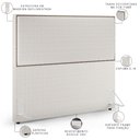 Ver imagem 4 de Cabeceira Box Queen com Tachas 160 Cm Vicenza L02 Bouclê Cru - Lyam Decor