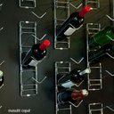 Ver imagem 3 de Kit 2 Adegas Suspensas de Parede 8 Garrafas 23x9x40cm Masutti Suporte para Vinho Aramado Cromado