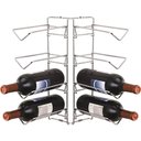 Ver imagem 1 de Kit 2 Adegas Suspensas de Parede 8 Garrafas 23x9x40cm Masutti Suporte para Vinho Aramado Cromado