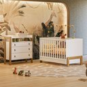 Ver imagem 1 de Quarto Infantil Completo Safari 3 Gavetas Branco/freijo - Pnr Móveis