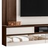 Painel Home Suspenso Tv 75 " Turin Espelho e Luminária Led:marrom Noce /off White Ártico - 6