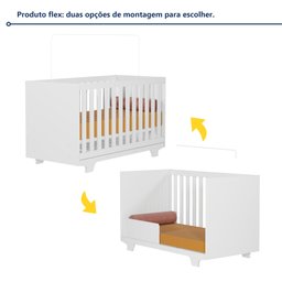 Berço Mini Cama 100% MDF com Colchão Life - 7