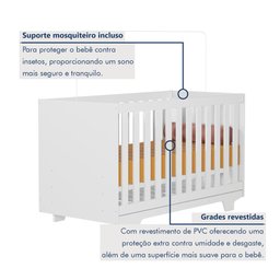 Berço Mini Cama 100% MDF com Colchão Life - 4