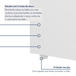 Berço Mini Cama 100% MDF com Colchão Life - 5