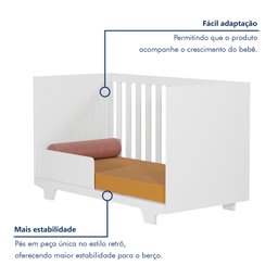 Berço Mini Cama 100% MDF com Colchão Life - 6