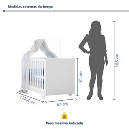 Berço Mini Cama 100% MDF com Colchão Life - 8