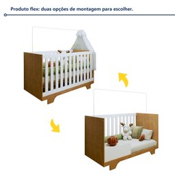 Berço Mini Cama 100% MDF com Colchão Life - 7