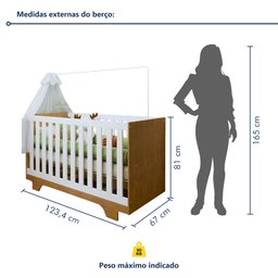 Berço Mini Cama 100% MDF com Colchão Life - 8