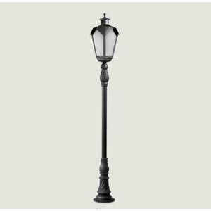 Poste para Jardim Colonial Sinha Alumínio Preto 1.22m 15004 Incolustre