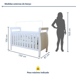 Berço Mini Cama 100% MDF com Colchão Slim - 8