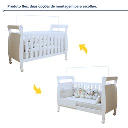 Berço Mini Cama 100% MDF com Colchão Slim - 7