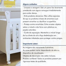 Berço Mini Cama 100% MDF com Colchão Slim - 12